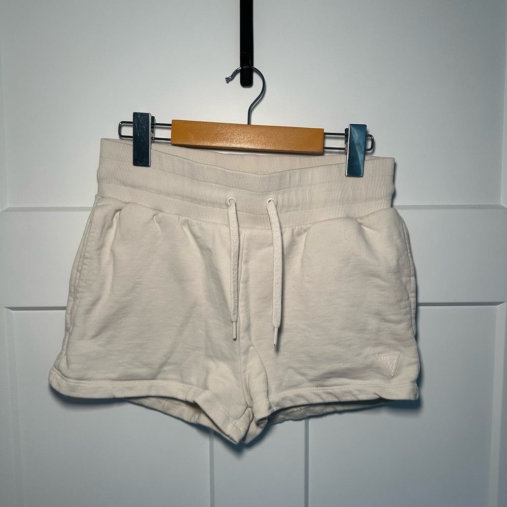 Guess Cream Drawstring Active Shorts